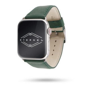 Bracelet Apple Watch cuir de vachette Holi vert