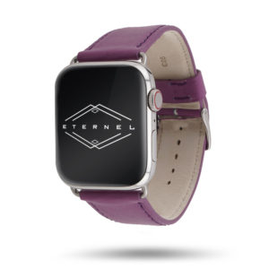 Bracelet Apple Watch cuir de vachette Holi violet