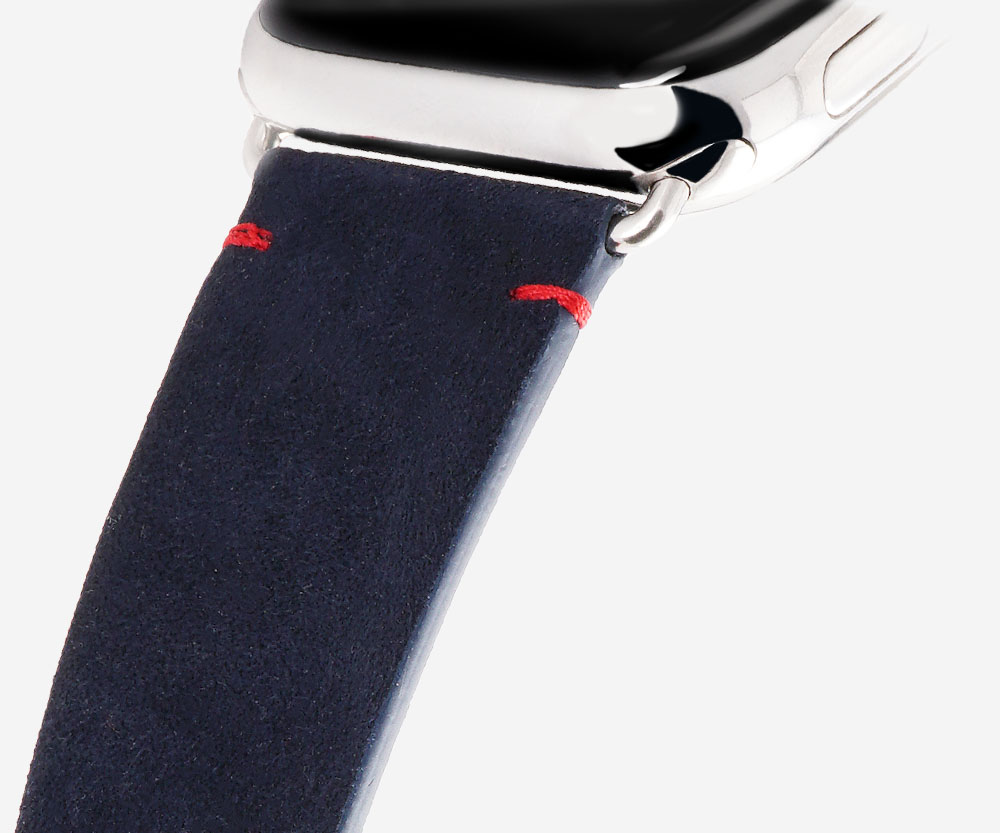Apple Watch bracelet vachette marine