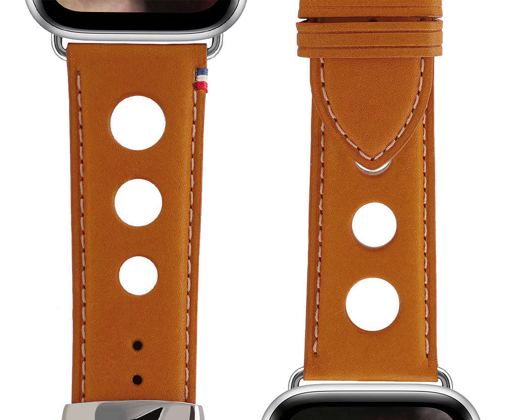 Bracelet cuir Rallye Apple Watch détails