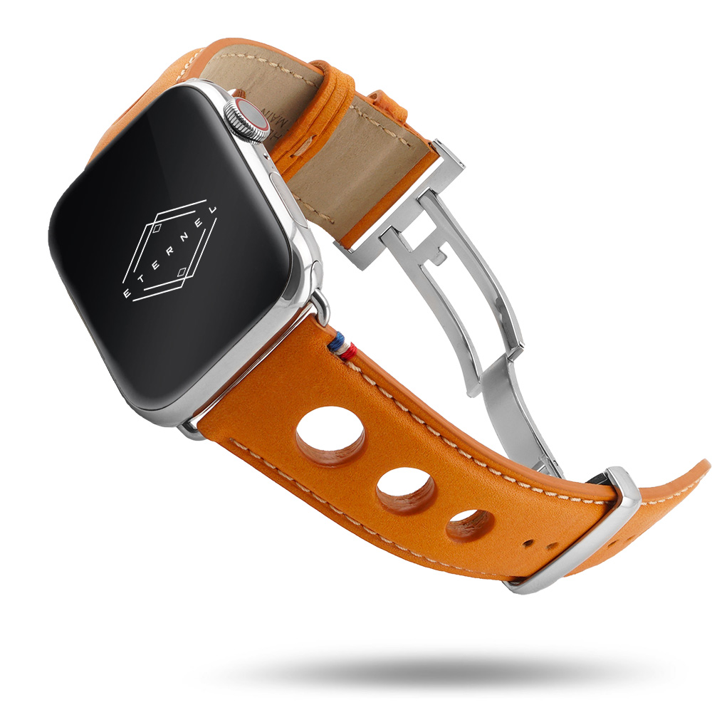 Rallye - Bracelet Apple Watch cuir vachette boucle déployante