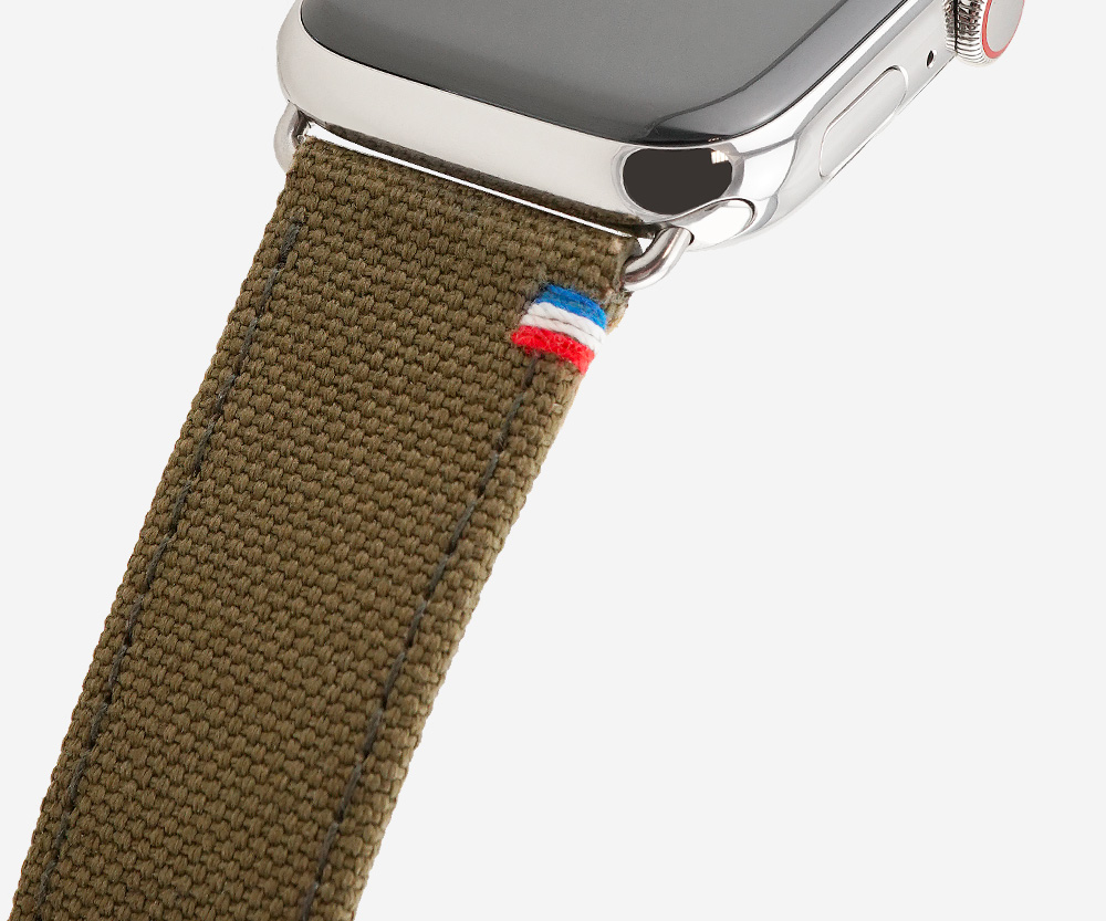 Drapeau France bracelet Apple Watch tissu New Rover