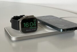 Apple Watch bracelet cuir Carbone et iPhone en charge